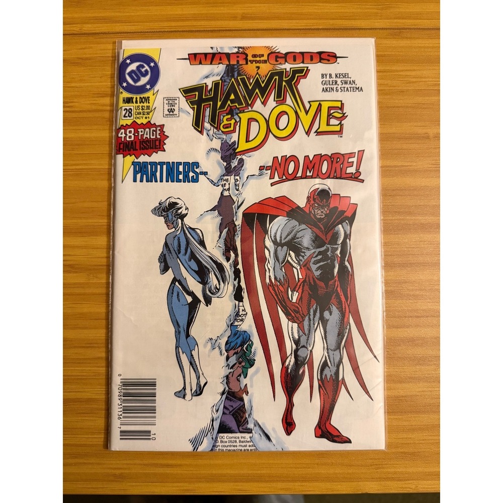 Hawk and Dove 28 War of the Gods Final Issue Comic Book DC Comics Oct 1991